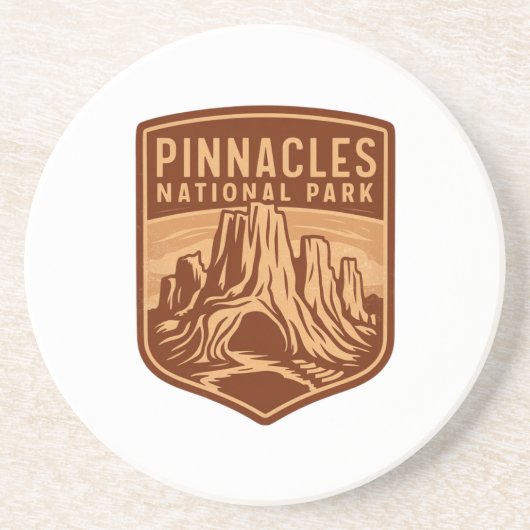 Pinnacles Nationalpark Reisemblem Getränkeuntersetzer (Vorne)