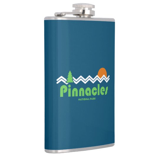 Pinnacles Nationalpark Retro Flachmann (Rechts)