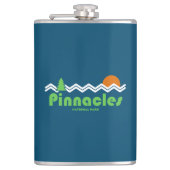 Pinnacles Nationalpark Retro Flachmann (Vorderseite)