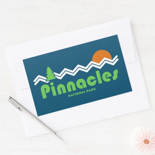 Pinnacles Nationalpark Retro Rechteckiger Aufkleber (Umschlag)