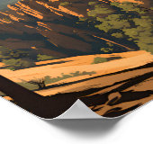 Pinnacles Nationalpark Vintag Poster (Ecke)