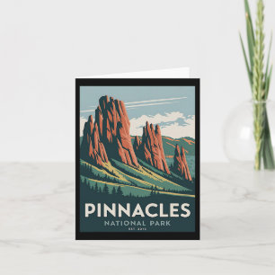 Pinnacles Nationalpark Vintages Camping Wandern Karte