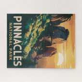 Pinnacles Nationalpark Watercolor Illustration Puzzle (Horizontal)