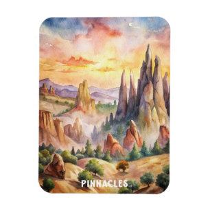 Pinnacles Nationalpark Watercolor Malereien Magnet