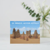 Pinnacles Western Australien Landschaft Postkarte (Stehend Vorderseite)