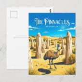 Pinnacles-Wüste Australien Postkarte (Vorne/Hinten)