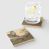 Pinnated Grouse Steinuntersetzer (Seitenansicht)