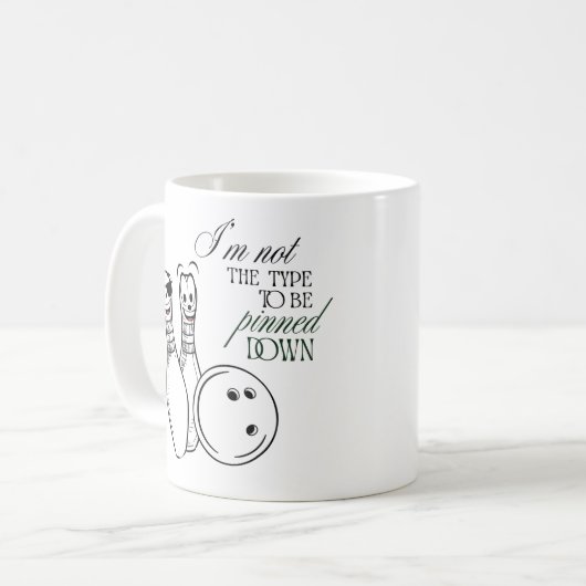 Pinned Down Fun Bowling Kaffeetasse (Vorderseite Links)