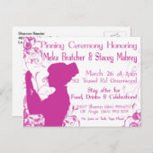 Pinning-Zeremonie Einladungspostkarte (Vorne/Hinten)