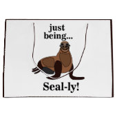 Pinnipeds Seal Funny Große Geschenktüte (Vorderseite)