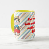 Pinocchio Gelb Tasse (Vorderseite Links)