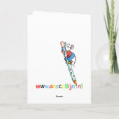 Pinocchio große Schwester-Geburts-Mitteilung Ankündigung (Rückseite)