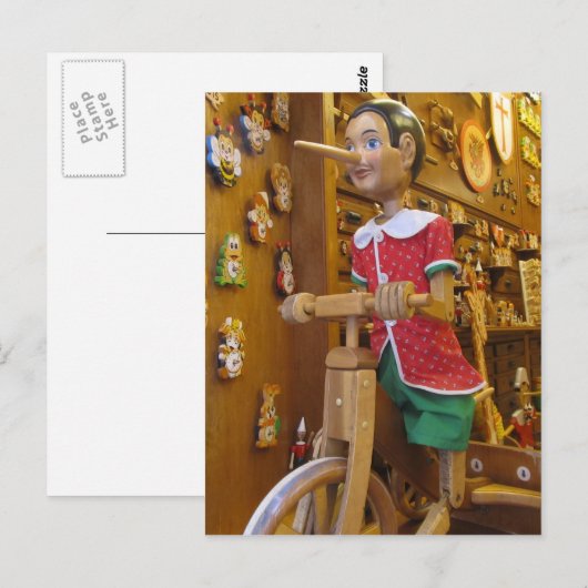 Pinocchio Postkarte (Vorne/Hinten)