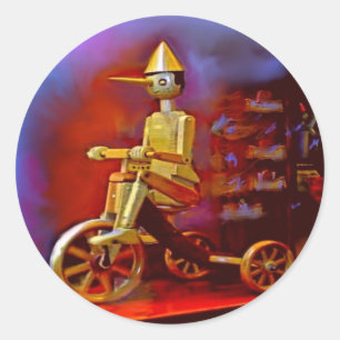 Pinocchio Runder Aufkleber