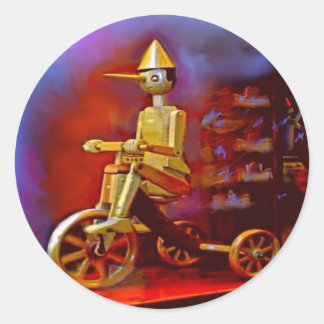 Pinocchio Runder Aufkleber