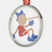 Pinocchio Silbernes Ornament (Links)