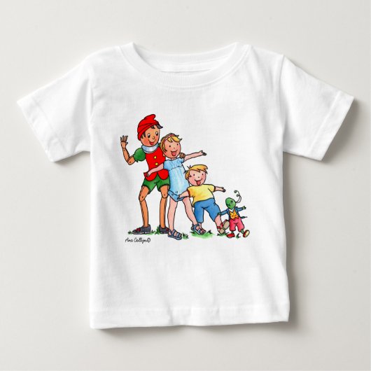 Pinocchio und Freunde - Baby-T - Shirt (Vorderseite)