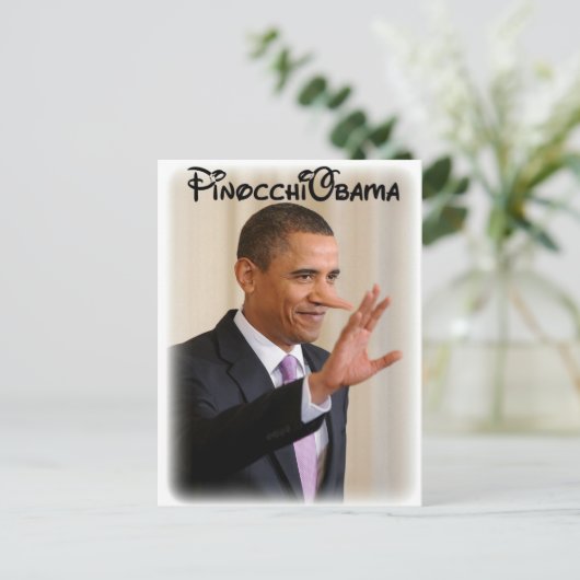 PinocchiObama Postkarte (Stehend Vorderseite)