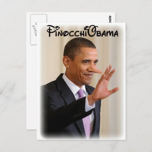 PinocchiObama Postkarte (Vorne/Hinten)