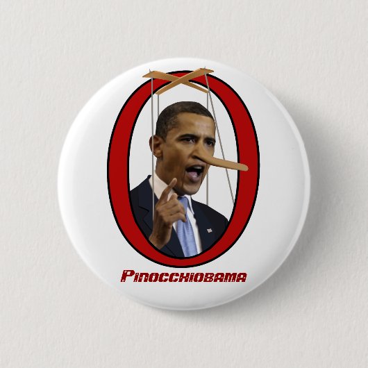 Pinocchiobama-Taste Button (Vorderseite)