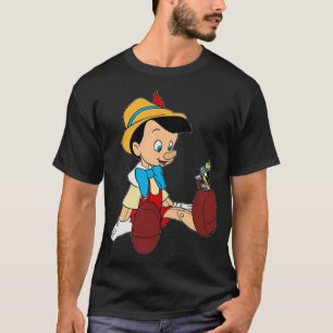 Pinochio und der Cricket Blue Sticker T-Shirt
