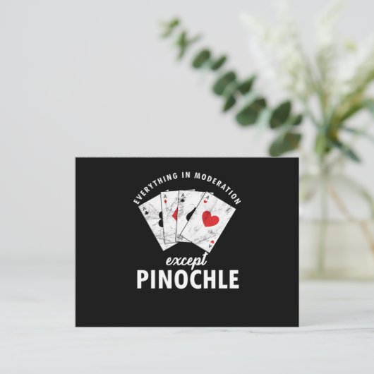 Pinochle Binocle Penuchle Cards Game Gift Postkarte (Stehend Vorderseite)