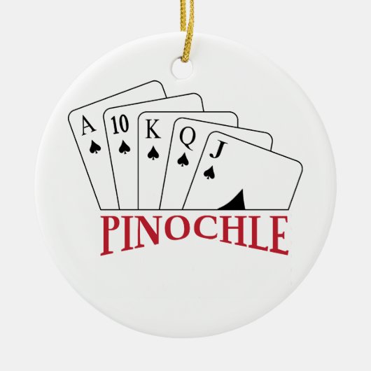 Pinochle Cards Keramik Ornament (Vorne)