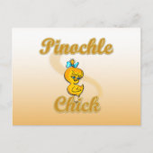 Pinochle Chick Postkarte (Vorderseite)