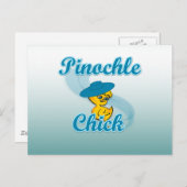 Pinochle Chick Postkarte (Vorne/Hinten)