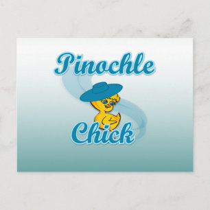 Pinochle Chick Postkarte