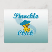 Pinochle Chick Postkarte (Vorderseite)