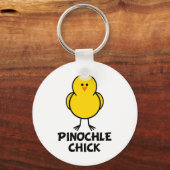 Pinochle Chick Schlüsselanhänger (Vorderseite)