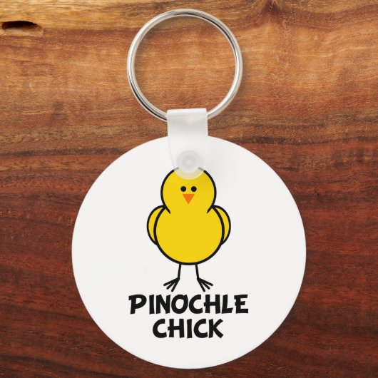 Pinochle Chick Schlüsselanhänger (Vorderseite)