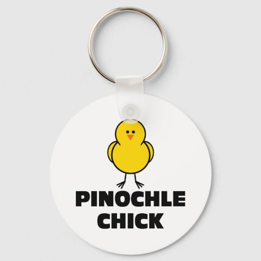 Pinochle Chick Schlüsselanhänger (Vorderseite)
