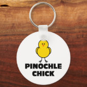 Pinochle Chick Schlüsselanhänger (Vorderseite)
