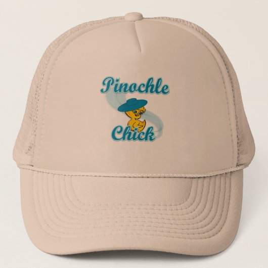 Pinochle Chick Truckerkappe (Vorderseite)