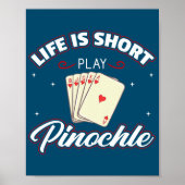 Pinochle Game Rules Karten Doppeldeckpunkte Poster (Vorne)