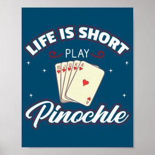 Pinochle Game Rules Karten Doppeldeckpunkte Poster