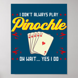 Pinochle Game Rules Karten Doppeldeckpunkte Poster