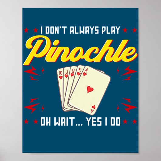 Pinochle Game Rules Karten Doppeldeckpunkte Poster (Vorne)