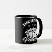 Pinochle Game Rules Karten Doppeldeckpunkte Tasse (VorderseiteRechts)