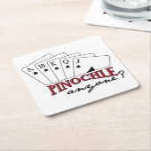 Pinochle Irgendjemand? Rechteckiger Pappuntersetzer (angewinkelt)