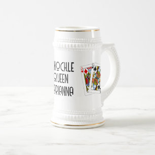 Pinochle-Königin-Bierkrug Bierglas