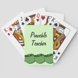Pinochle Lehrer Grüne Äpfel Fahrradkarte Deck Spielkarten