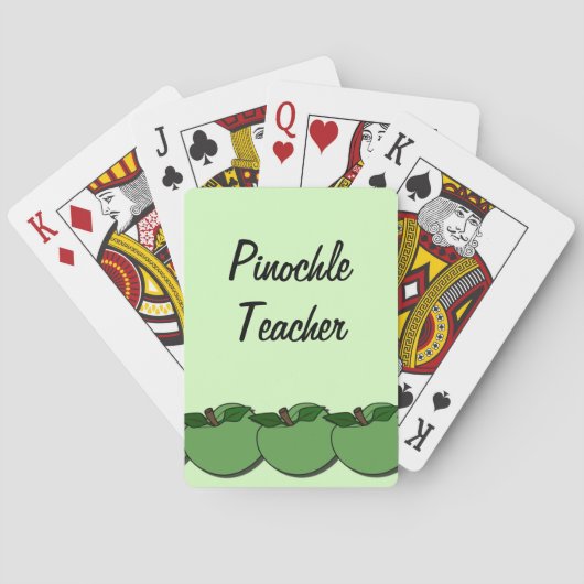 Pinochle Lehrer Grüne Äpfel Fahrradkarte Deck Spielkarten (Rückseite)
