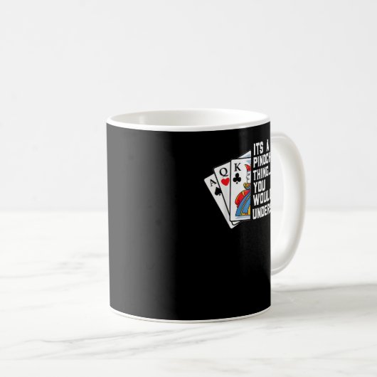 Pinochle Player Gif Funny Pinochle Card Game Kaffeetasse (VorderseiteRechts)