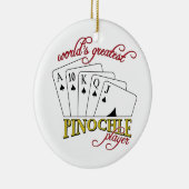Pinochle Player Keramik Ornament (Rechts)