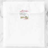 Pinochle Player Runder Aufkleber (Tasche)