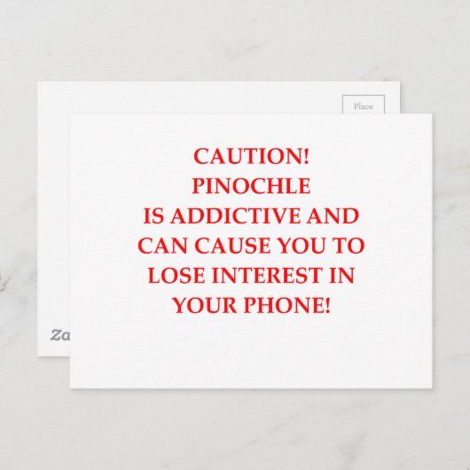PINOCHLE POSTKARTE (Vorne/Hinten)