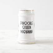 Pinochle Queen Beer Stein Bierglas (Mittel)
